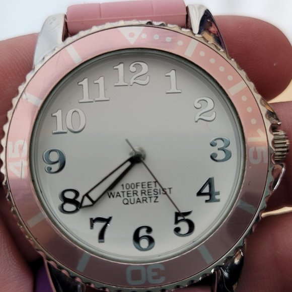 Geneva Watch Lot of 7 Pink Silicone Bands Untested No Batteries For Parts Asst - Picture 14 of 16